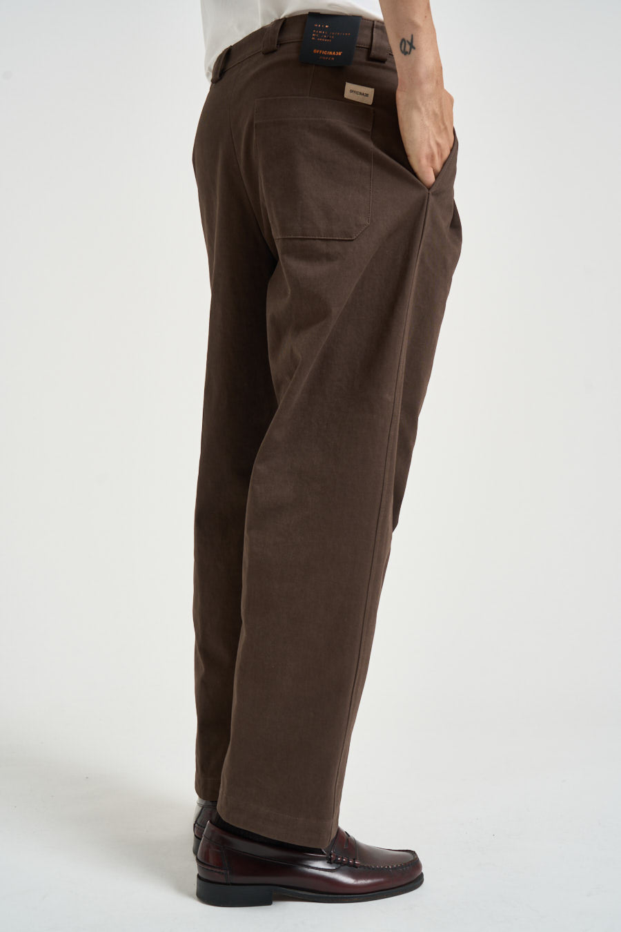 Pantalone uomo con pinces marrone 2791 BRECCOCACAO OFFICINA 