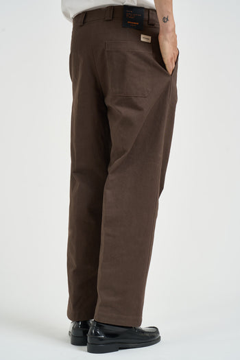 Pantalone uomo con pinces marrone - 4