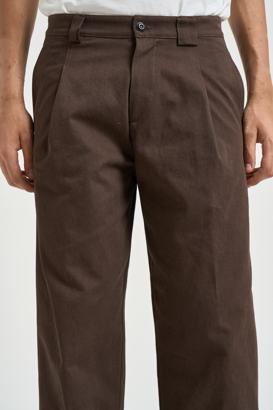 Pantalone uomo con pinces marrone 2791 BRECCOCACAO OFFICINA 