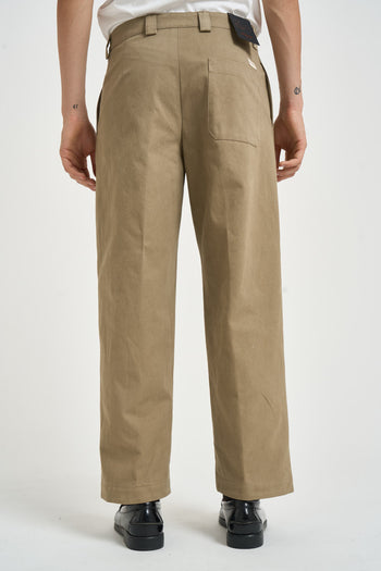 Pantalone uomo con pinces sabbia - 3