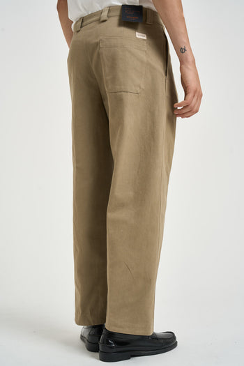 Pantalone uomo con pinces sabbia - 4