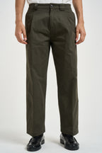 Pantalone uomo con pinces verde militare 2791 BRECCOMILITARE OFFICINA 