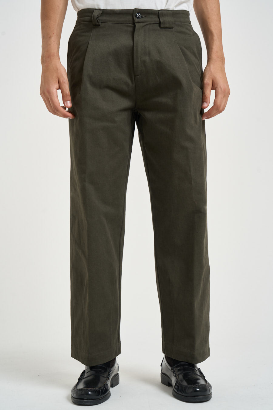 Pantalone uomo con pinces verde militare 2791 BRECCOMILITARE OFFICINA 