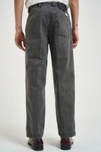 Pantalone uomo con pinces in denim grigio scuro 2809B MOMONERO OFFICINA 