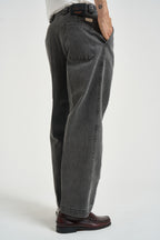 Pantalone uomo con pinces in denim grigio scuro 2809B MOMONERO OFFICINA 
