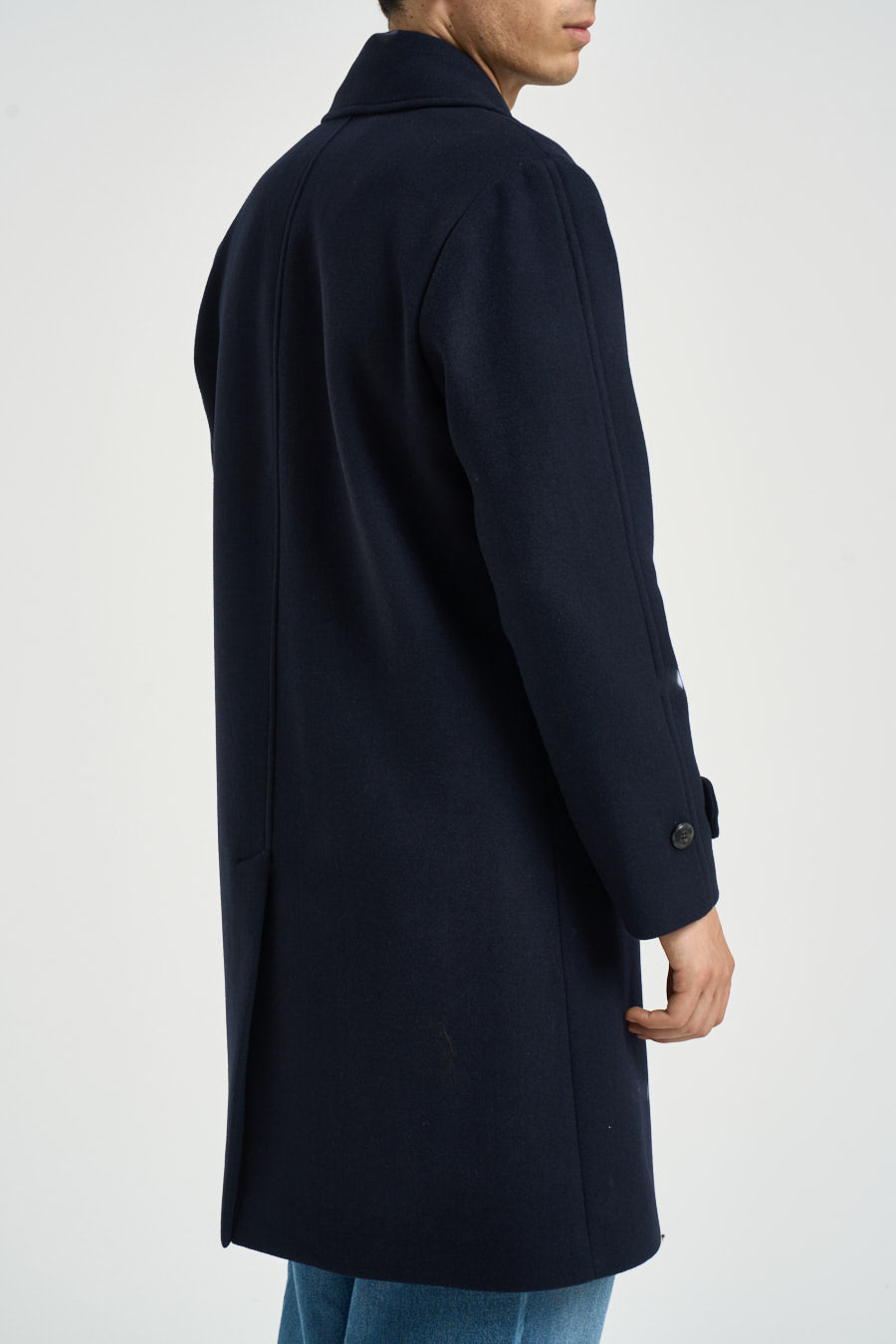 Cappotto uomo midi blu navy 4241 ISEOBLU OFFICINA 