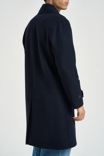 Cappotto uomo midi blu navy - 5