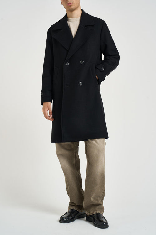 Cappotto uomo midi nero - 1
