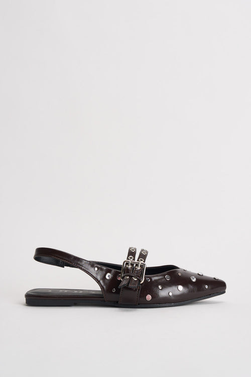 Slingback donna con borchie nere - 1