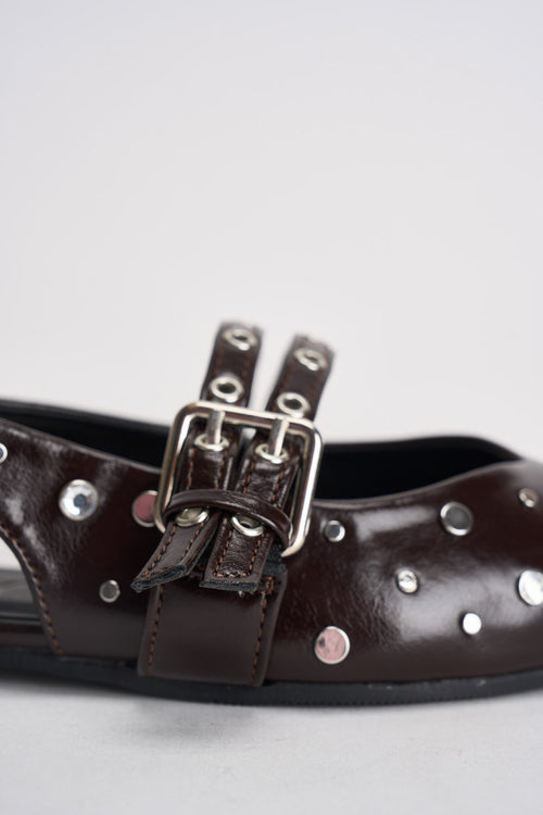 Slingback donna con borchie nere - 2