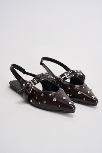 Slingback donna con borchie nere - 3