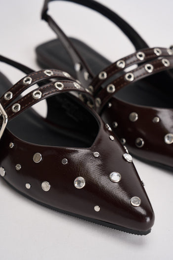 Slingback donna con borchie nere - 4