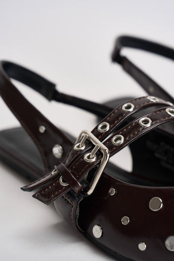 Slingback donna con borchie nere - 5