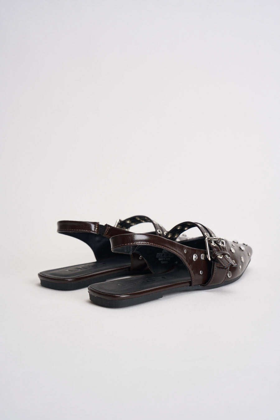 Slingback donna con borchie marrone 15340903 COFFEE BEAN ONLY 