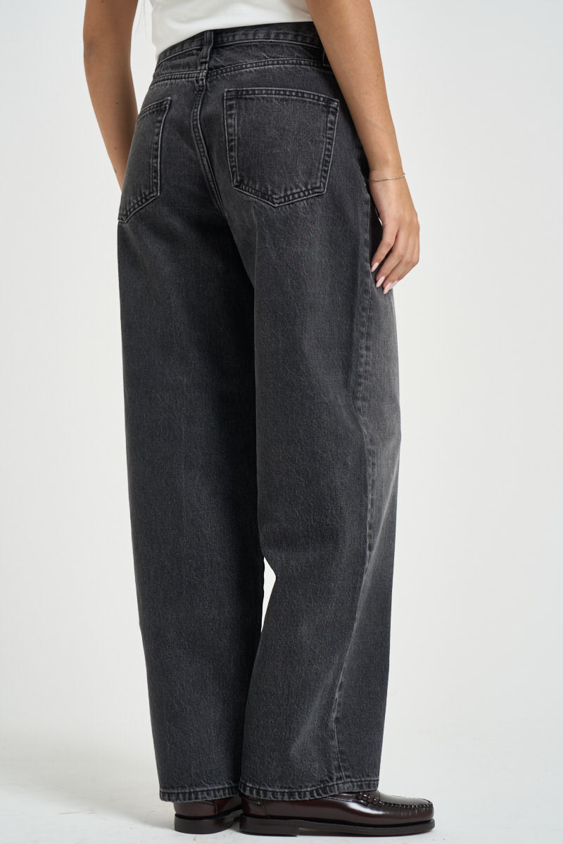 Jeans donna Ballon in denim grigio 15347094 WASHED BLACK ONLY 