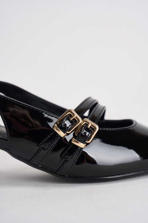 Slingback donna in vernice nero - 2