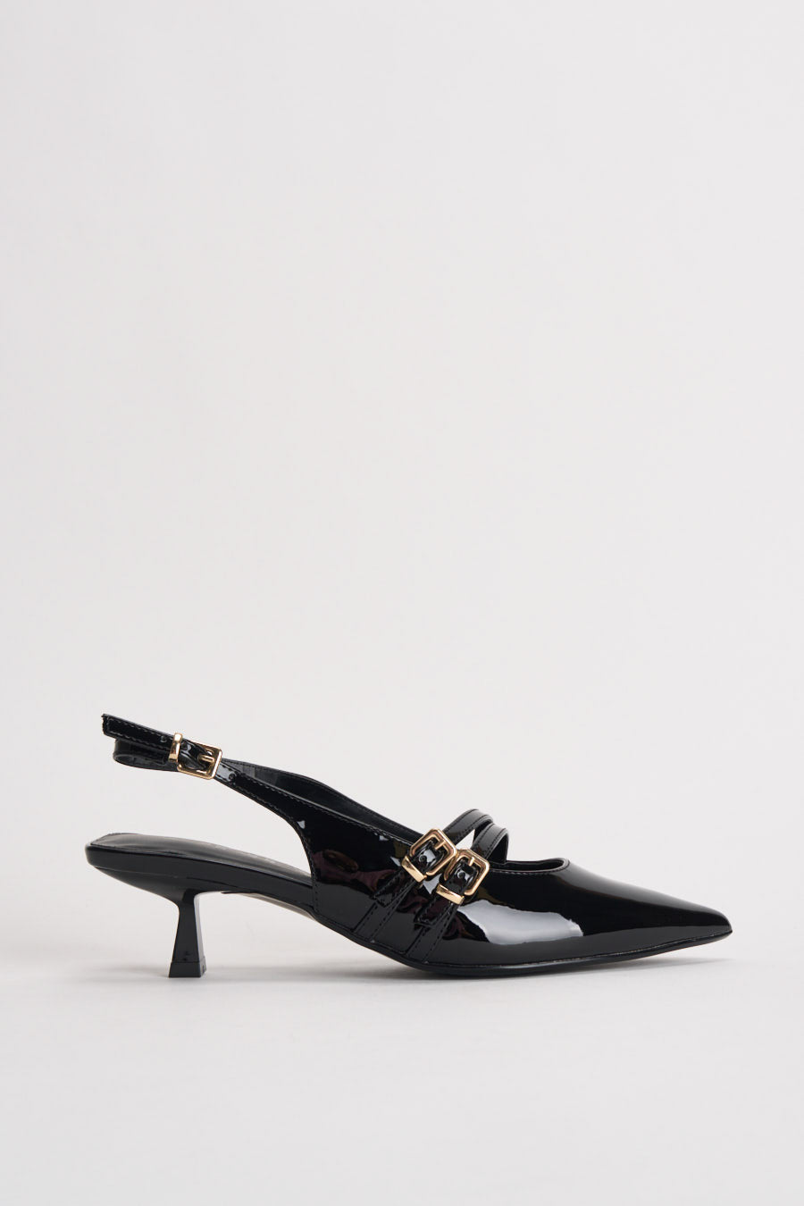 Slingback donna in vernice nero 15356238 BLACK ONLY 