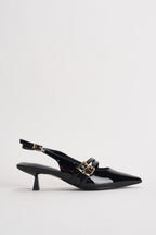 Slingback donna in vernice nero 15356238 BLACK ONLY 
