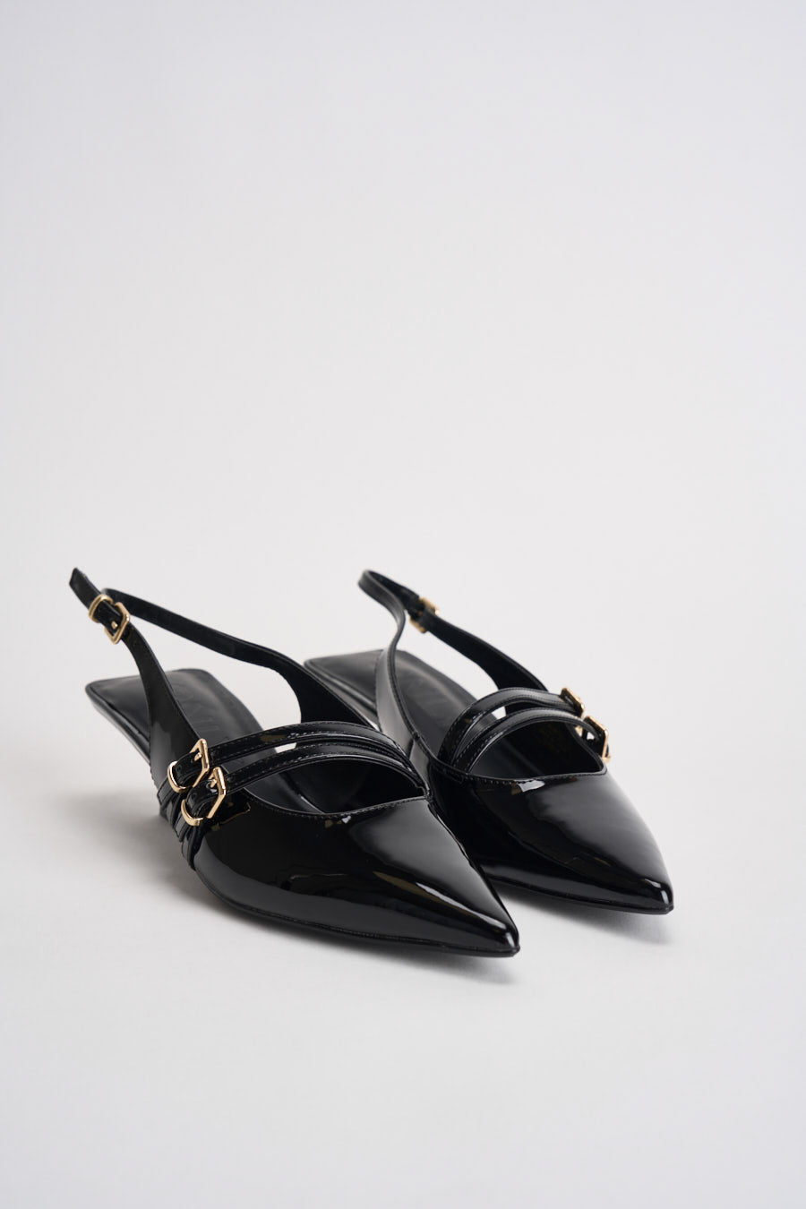 Slingback donna in vernice nero 15356238 BLACK ONLY 