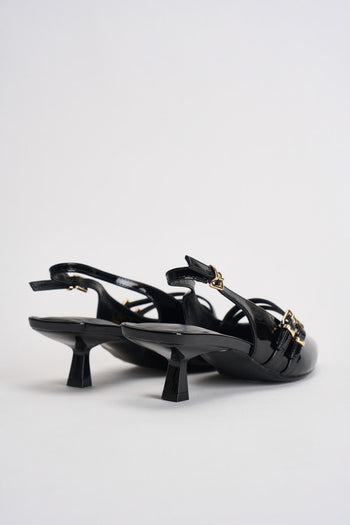 Slingback donna in vernice nero - 6