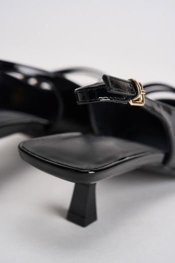 Slingback donna in vernice nero - 7