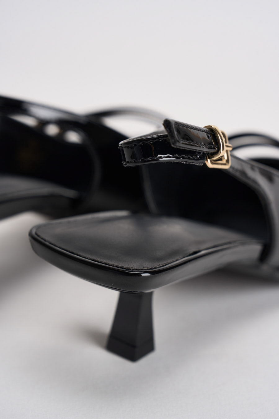 Slingback donna in vernice nero 15356238 BLACK ONLY 