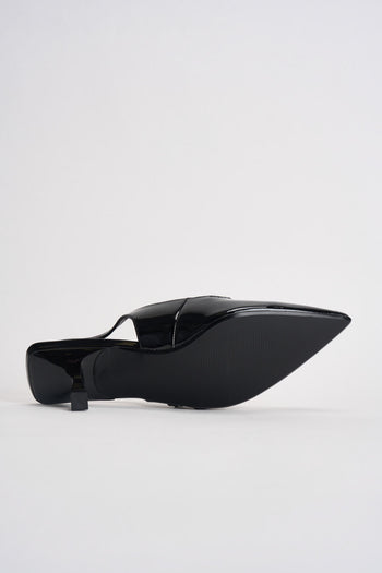 Slingback donna in vernice nero - 8