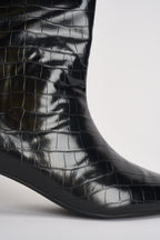 Stivali donna in ecopelle croco neri 15356463 BLACK CROCO ONLY 