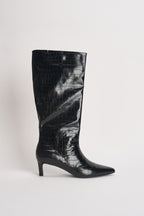 Stivali donna in ecopelle croco neri 15356463 BLACK CROCO ONLY 
