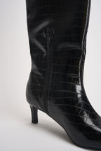 Stivali donna in ecopelle croco neri 15356463 BLACK CROCO ONLY 