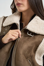 Smanicato donna effetto montone taupe 15374150 SEPIA TEDDY ONLY 