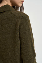Cardigan donna Onlaliva con bottoni verde oliva 15382533 BEECH ONLY 