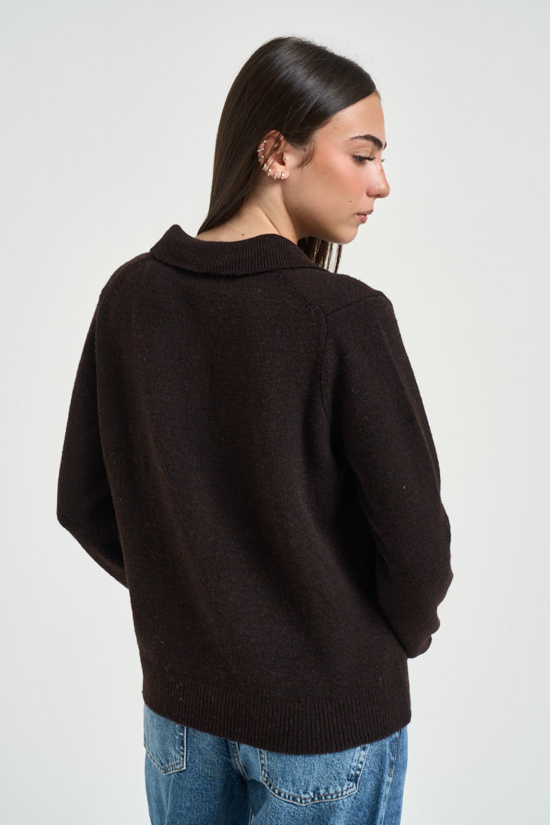 Cardigan donna Onlaliva con bottoni moro 15382533 COFFEE BEAN ONLY 