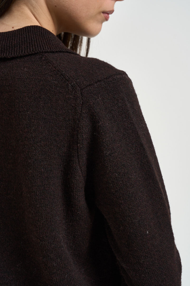 Cardigan donna Onlaliva con bottoni moro 15382533 COFFEE BEAN ONLY 