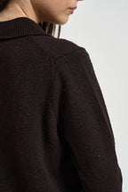Cardigan donna Onlaliva con bottoni moro 15382533 COFFEE BEAN ONLY 