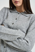 Cardigan donna Onlaliva con bottoni grigio chiaro 15382533 LIGHT GREY ONLY 
