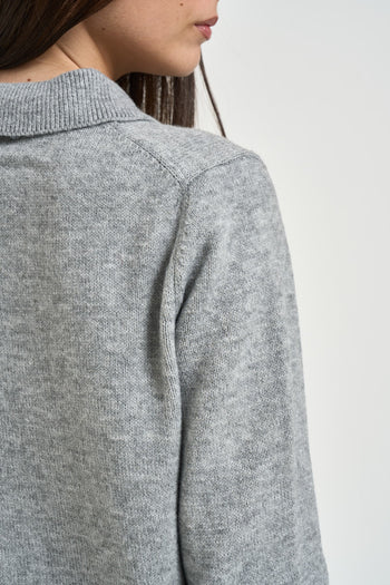 Cardigan donna Onlaliva con bottoni grigio chiaro - 5