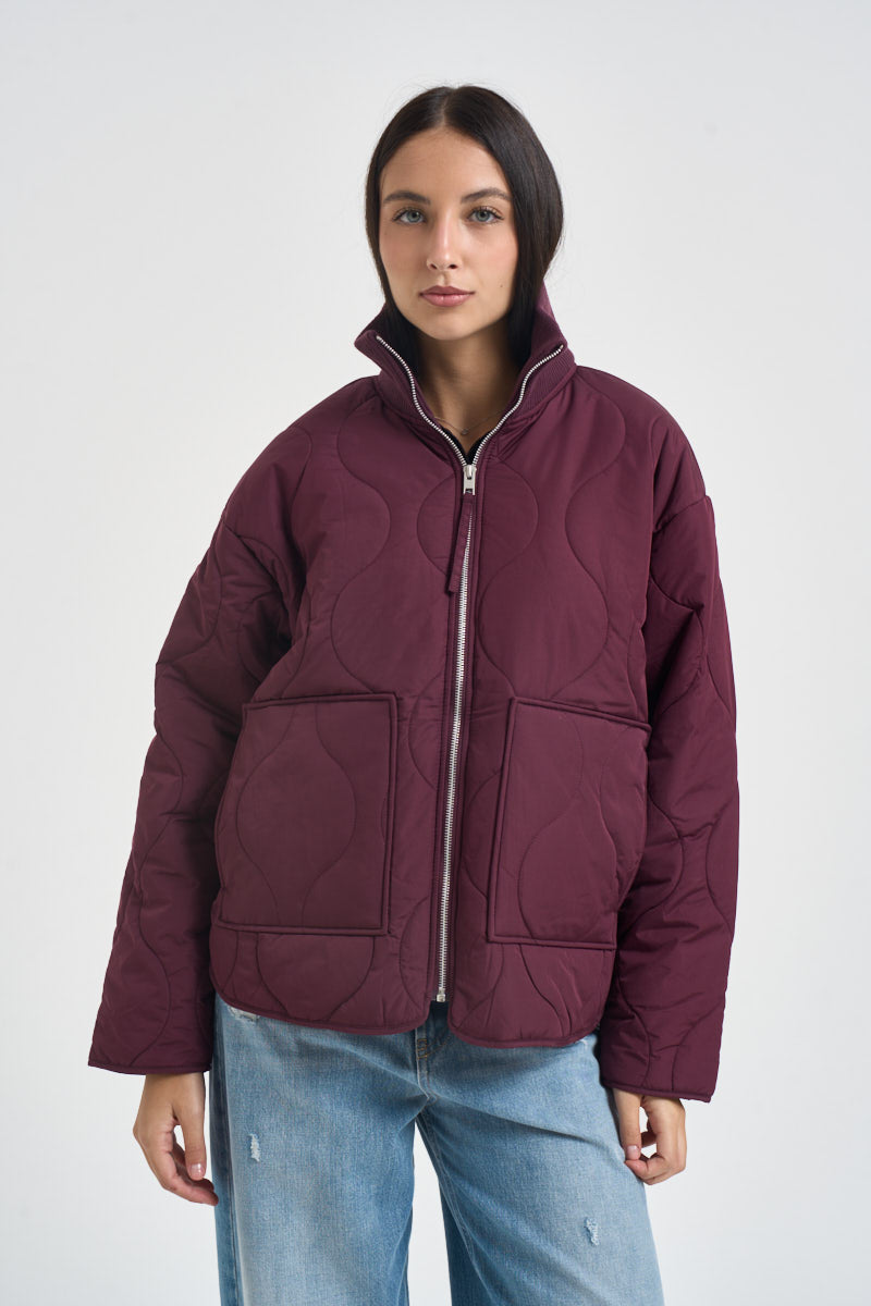 Giacca trapuntata donna vinaccia 15385182 CHOCOLATE TOART ONLY 