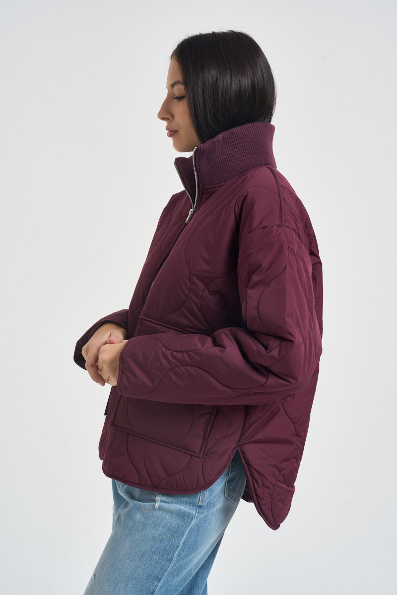 Giacca trapuntata donna vinaccia 15385182 CHOCOLATE TOART ONLY 