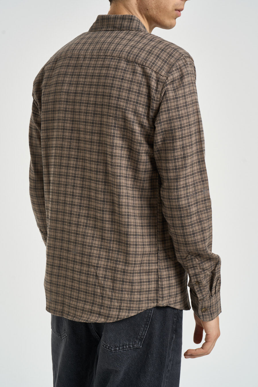 Camicia uomo a quadri tortora 22007112 WALNUT ONLY & SONS 