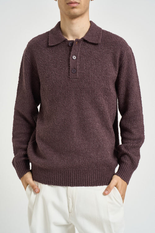 Maglia uomo con colletto bordeaux - 1