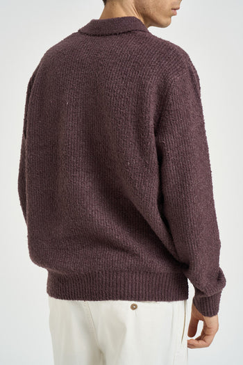 Maglia uomo con colletto bordeaux - 5