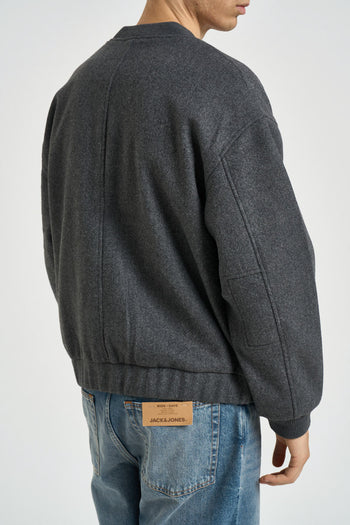 Bomber uomo alla coreana grigio antracite - 6