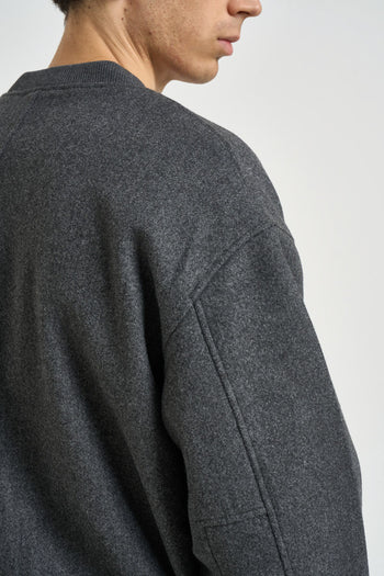Bomber uomo alla coreana grigio antracite - 7