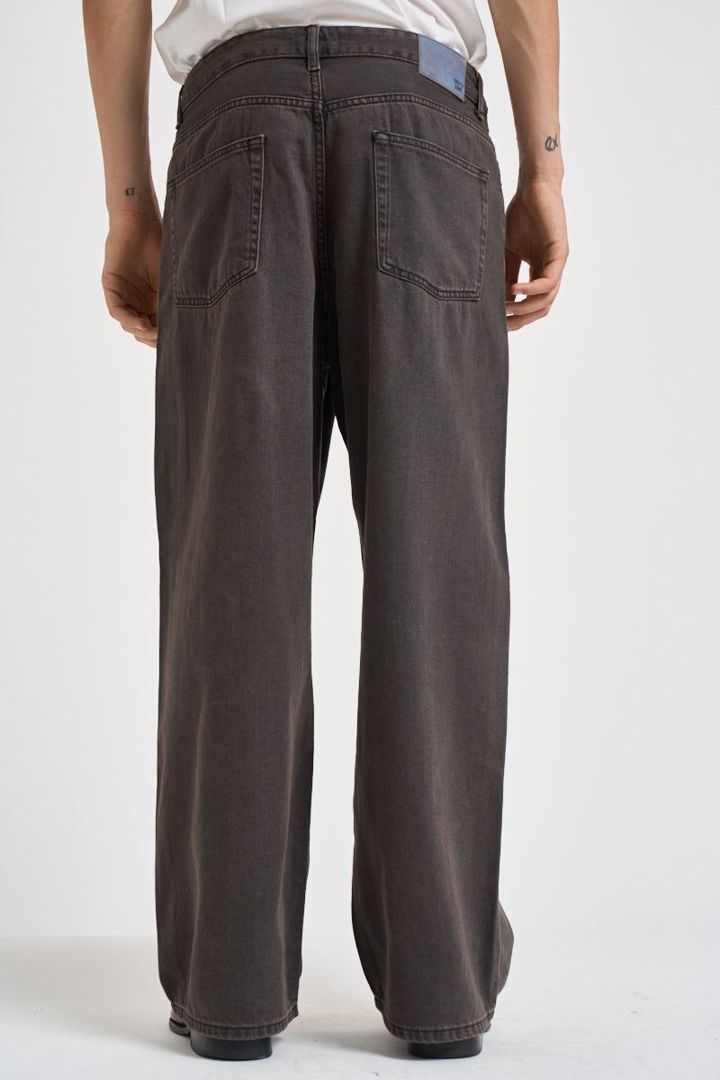Jeans uomo gamba larga marrone slavato 22036471 BROWN ONLY & SONS 