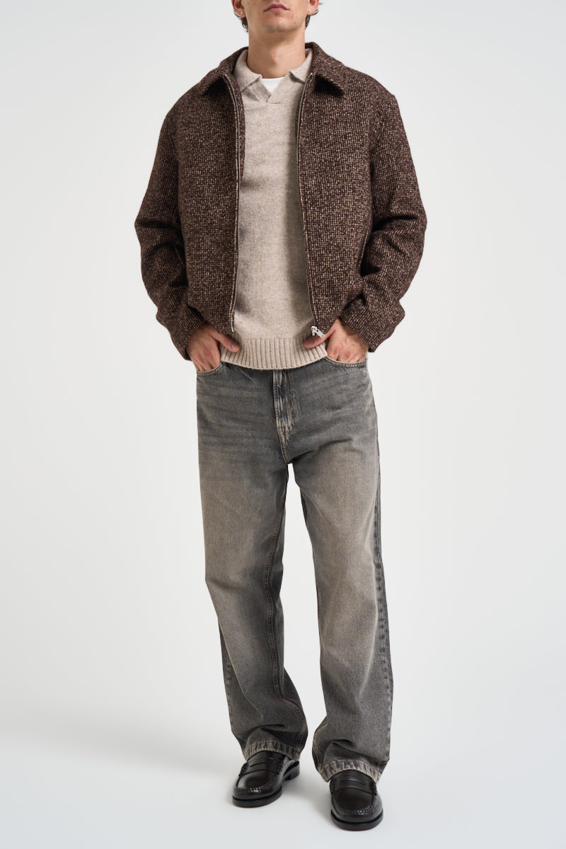 Giacca uomo cropped marrone mélange 22038984 CHOCOLATE BROWN ONLY & SONS 