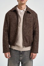 Giacca uomo cropped marrone mélange 22038984 CHOCOLATE BROWN ONLY & SONS 
