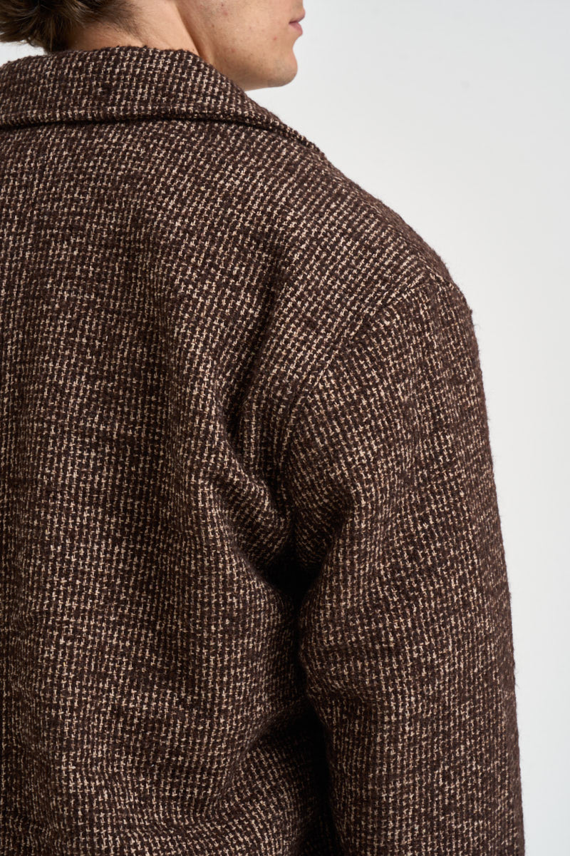 Giacca uomo cropped marrone mélange 22038984 CHOCOLATE BROWN ONLY & SONS 