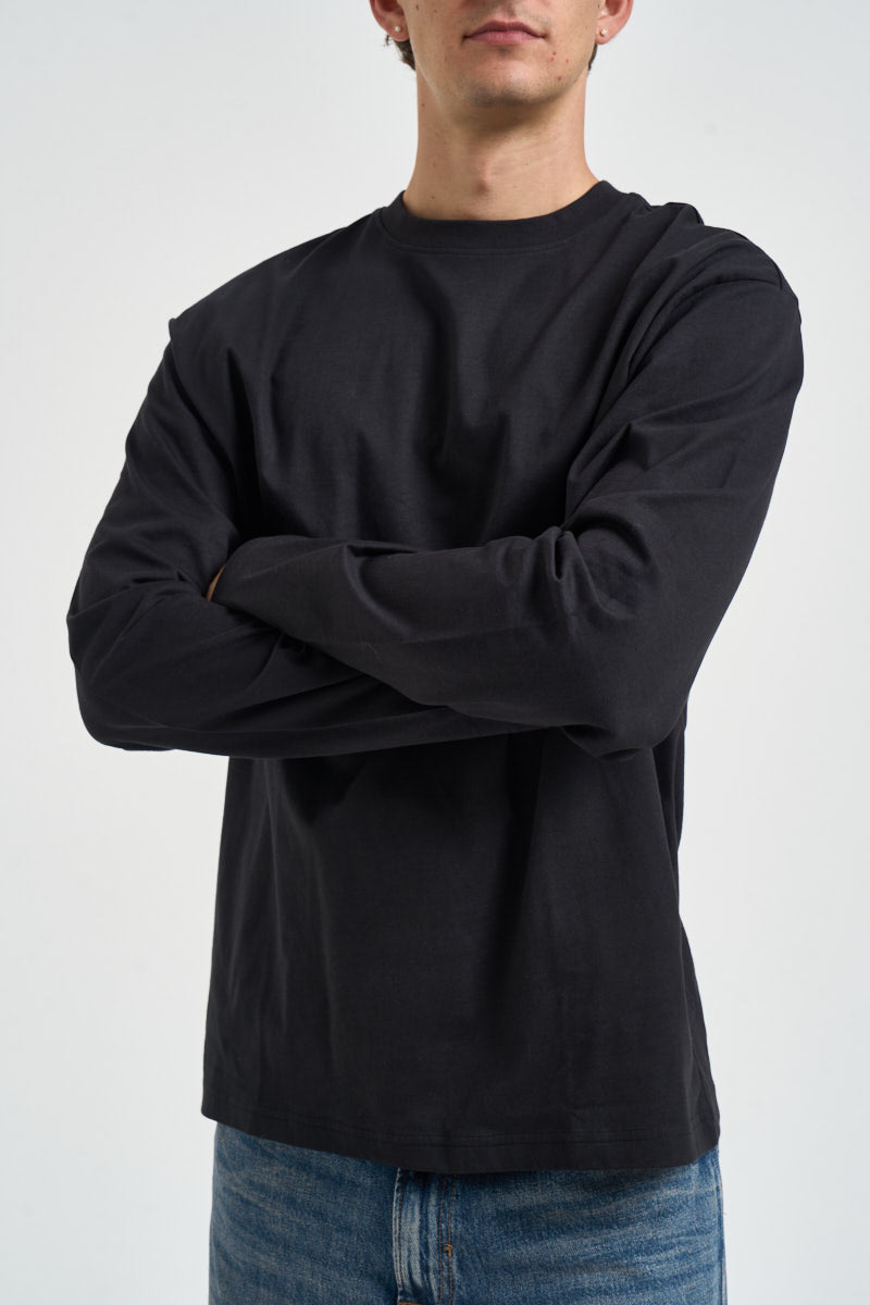 T-shirt uomo a maniche lunghe girocollo nero 22039241 BLACK ONLY & SONS 