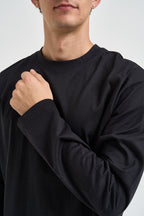 T-shirt uomo a maniche lunghe girocollo nero 22039241 BLACK ONLY & SONS 